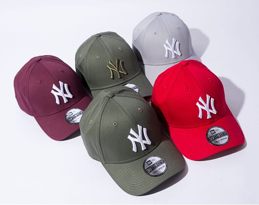 Kappe New Era - MLB Essential 39THIRTY - NY Yankees - Grey / White