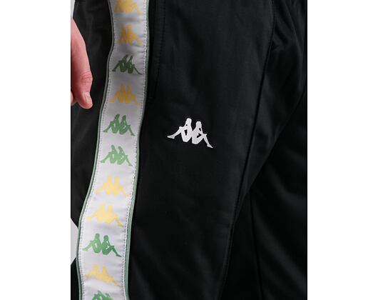 Jogginghose Kappa 222 BANDA RASTORIAI SLIM Schwarz-Weiß-Grün Staubig