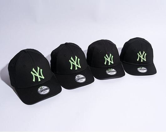Kinder Kappe New Era 9FORTY Kids MLB League Essential - NY Yankees - Black / Bright Green