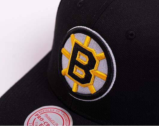 Kappe Mitchell & Ness - Team Ground 2.0 Pro Snapback - Boston Bruins - Black