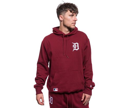 Pullover New Era League Essentials Oversized Hoody Detroit Tigers Cardinal / Optic White