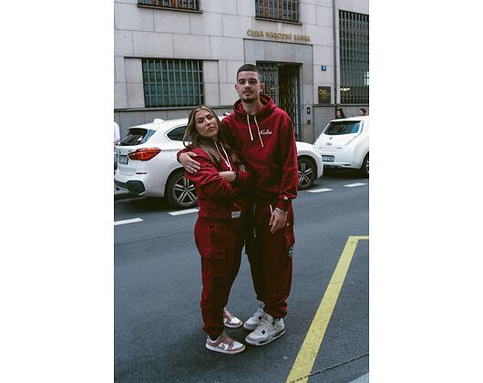 Pullover New Era Lifestyle Oversized Hoody Cardinal / Off White