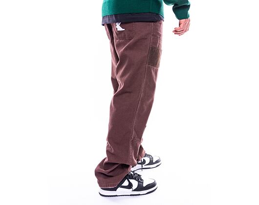 Hose Karl Kani OG Washed Patchwork Carpenter Pants braun/taupe