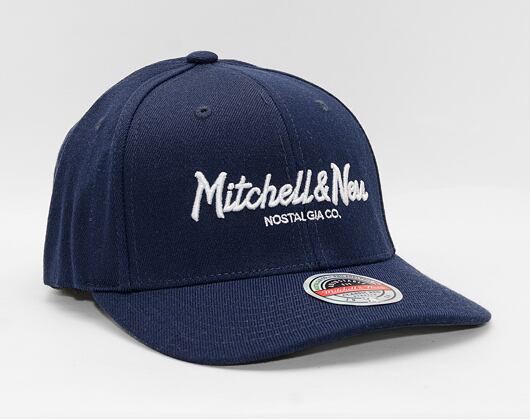 Kappe Mitchell & Ness Branded 110 Stretch-Snap Pinscript "Classic Red" - Navy