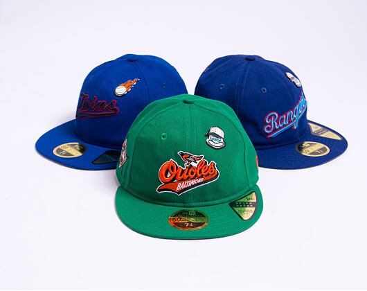 Kappe New Era 59FIFTY MLB Coops Pin Retro Crown Baltimore Orioles Cooperstown Team Color