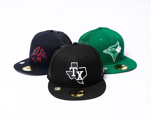 Kappe New Era 59FIFTY MLB "2022 Batting Practice" Texas Rangers - Black