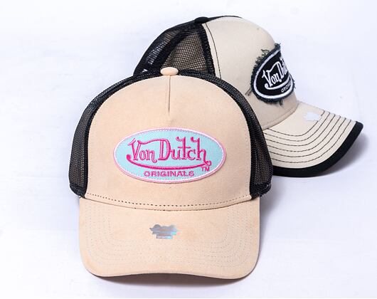 Kappe Von Dutch Trucker Boston - Suede - Beige/Black
