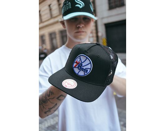 Kappe Mitchell & Ness - NBA Monogram Trucker Hwc Philadelphia 76Ers Black
