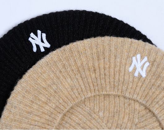 Baskenmütze New Era - MLB Womens Knitted Beret - NY Yankees - Toffee / White