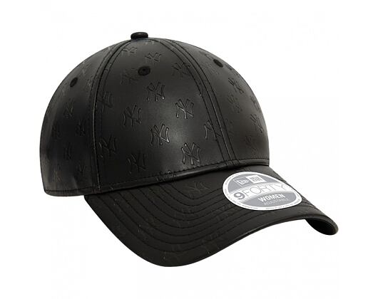 Kappe New Era - 9FORTY Faux Leather Monogram - NY Yankees - Black