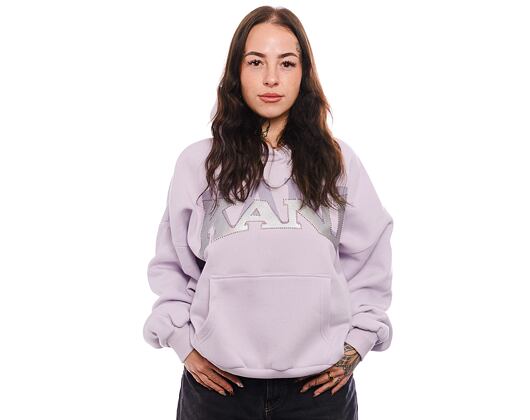 Damen Pullover Karl Kani Woven Signature Glitter OS Hoodie lilac
