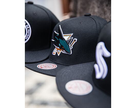 Kappe Mitchell & Ness - Conference Patch Snapback - San Jose Sharks - Black