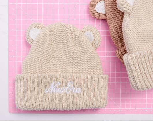 Kinder Mütze New Era - Knit Medium Kids Ears Beanie - Stone