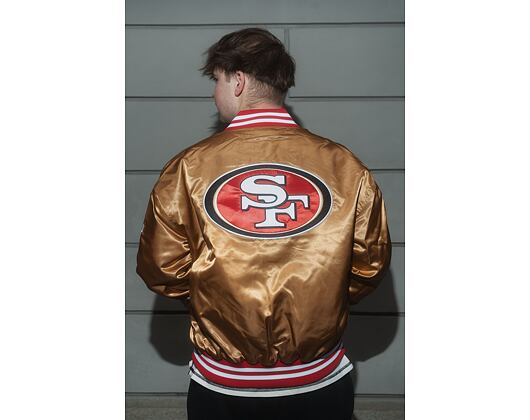 Jacke New Era - NFL Satin Bomber - San Francisco 49ers - BRZ / Scarlet