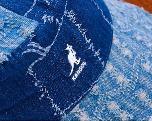 Kangol Hut - Denim Mashup Bucket - Mittelblau