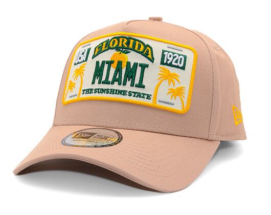 Kappe New Era - License Plate 9FORTY A-Frame - Light Brown