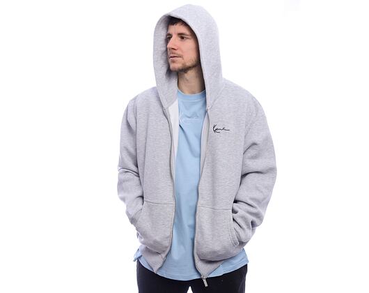 Pullover Karl Kani Chest Signature Essential Os Zip Hoodie ash grey
