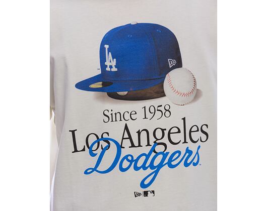 T-Shirt New Era - MLB Script Graphic Tee - LA Dodgers - Off White