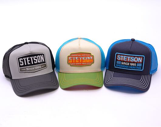 Kappe Stetson - Trucker Cap Lightning - Green/Light Khaki
