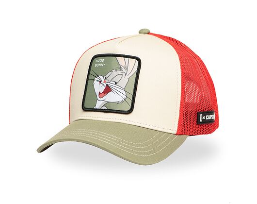 Kappe Capslab - Trucker Looney Tunes - Bugs Bunny - Cream / Red