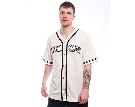 Trikot Karl Kani - College Baseballshirt off - white/black