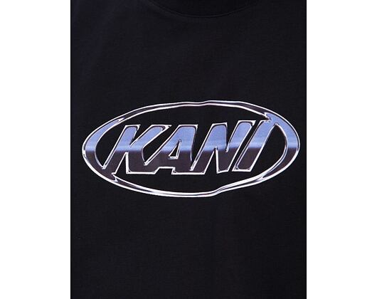 T-Shirt Karl Kani - Woven Signature Chrome Logo Crop Tee - black