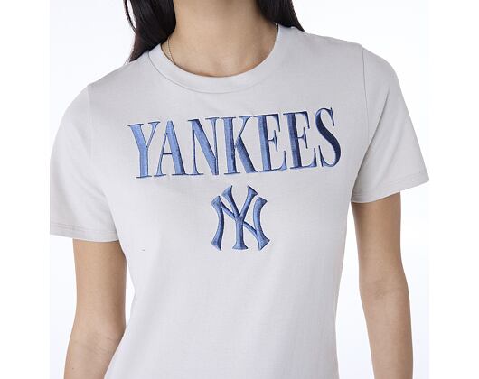 Damen T-Shirt New Era - MLB Graphic Tee - NY Yankees - Stone