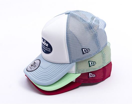 Kappe New Era - Branded Oval Foam Patch 9FORTY Trucker - White / Green