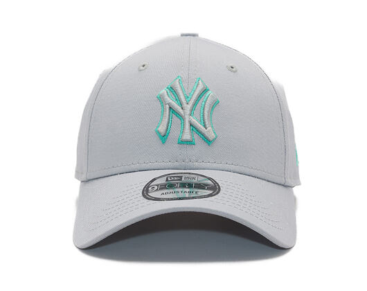 Kappe New Era - MLB Team Outline 9FORTY - NY Yankees - Grey / Teal