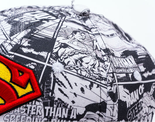Kinder Kappe New Era - WARNER BROS DC Print 9FIFTY - Superman - Scarlet / Black