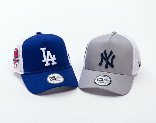 Kappe New Era - MLB Side Patch 9FORTY Trucker - LA Dodgers - Blue