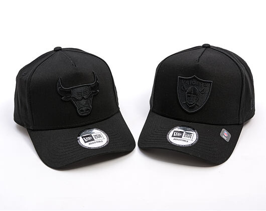 Kappe New Era - NBA League Essential 9FORTY A-Frame - Chicago Bulls - Black