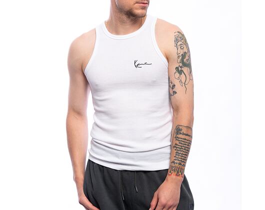 Leibchen Karl Kani - Chest Signature Essential Waffle Tanktop - White