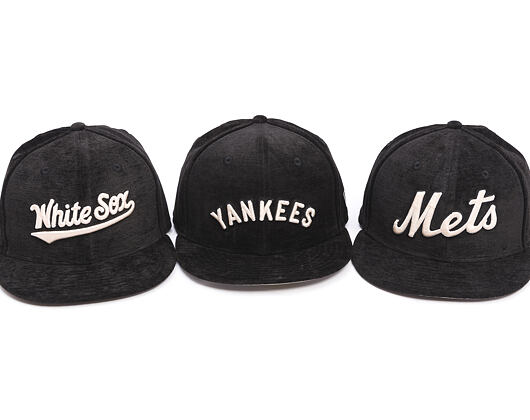 Kappe New Era - "MLB 59FIFTY Day - Velour" - NY Yankees Retro - Black