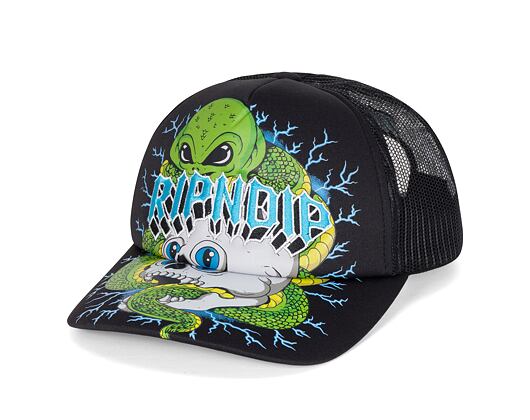 Kappe Rip N Dip - Skull And Bones Trucker Hat Black