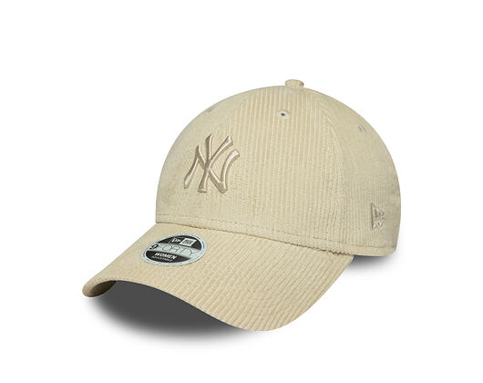 Damen Kappe New Era - MLB Cord 9FORTY - NY Yankees - Stone