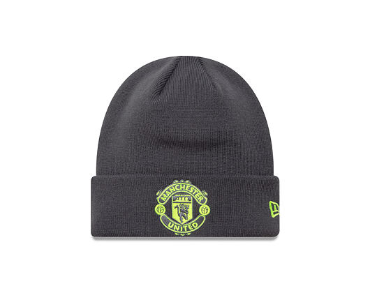 Mütze New Era - Seasonal Cuff Beanie - Manchester United FC - Graphite / Cyber Yellow