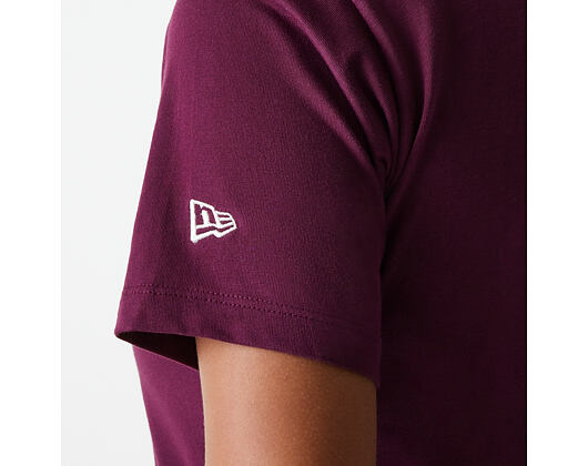 Damen T-Shirt New Era - Crest Tee Regular - Burgundy