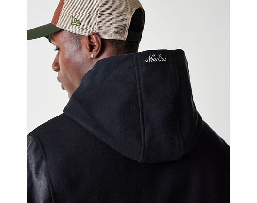 Jacke New Era - Hooded Varsity Jacket - Black