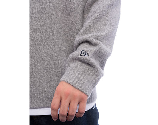 Strickpullover New Era - Branded Script Knit Sweater - Heather Grey