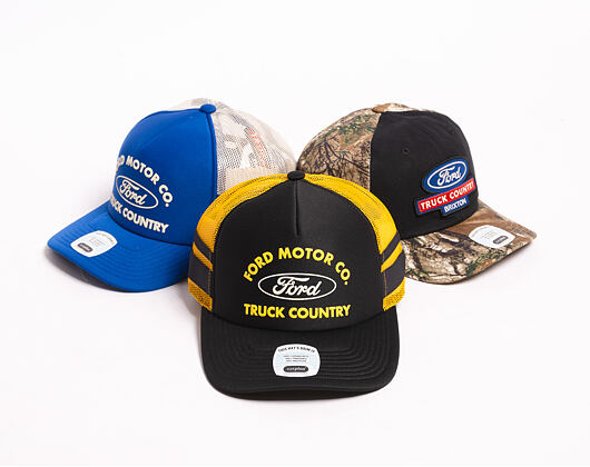 Kappe Brixton - Ford Built Tough Mp Trucker Hat - Burnt Rubber/Empire Yellow