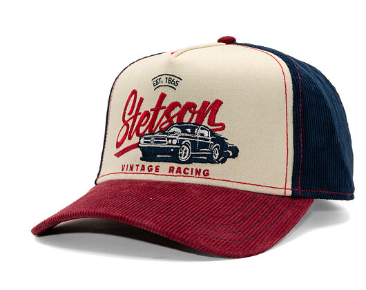Kappe Stetson - Trucker Cap Vintage Racing - Wine/Off-White