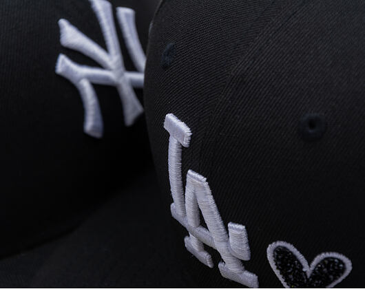 Kappe New Era - MLB Team Heart 59FIFTY - LA Dodgers - Black / White