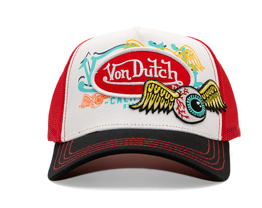 Kappe Von Dutch - Trucker - Patches - White/Red