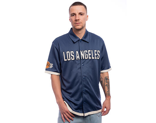 Trikot New Era - NBA Button Jersey Shirt - LA Lakers - Muted Indigo