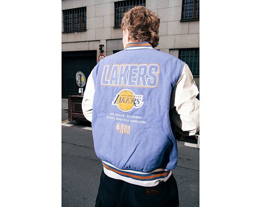 Jacke New Era - NBA Patch Varsity Jacket - LA Lakers - Muted Indigo