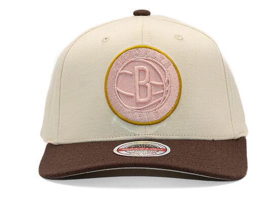 Kappe Mitchell & Ness - Blush Sand Classic Red - Brooklyn Nets - Sand/Brown