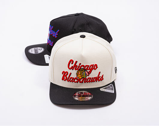 Basecap New Era - NHL Chainstitch 9FIFTY A-Frame - Chicago Blackhawks - Chrome White