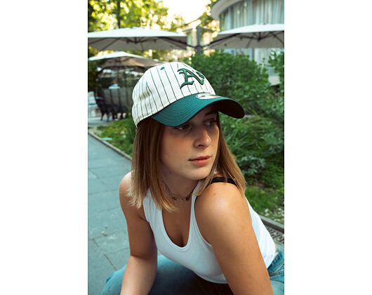 Kappe New Era - MLB Pinstripe 9TWENTY - Oakland Athletics - Dark Green
