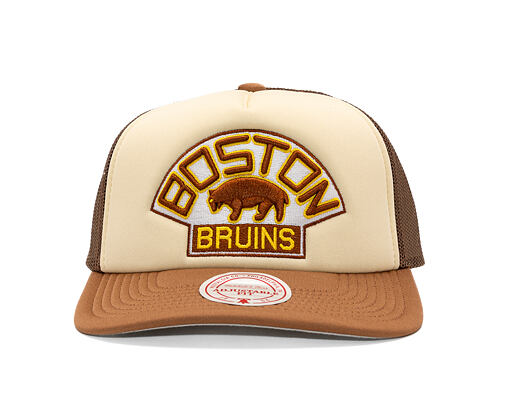Kappe Mitchell & Ness - NHL Vintage Block Trucker - Boston Bruins - Cream